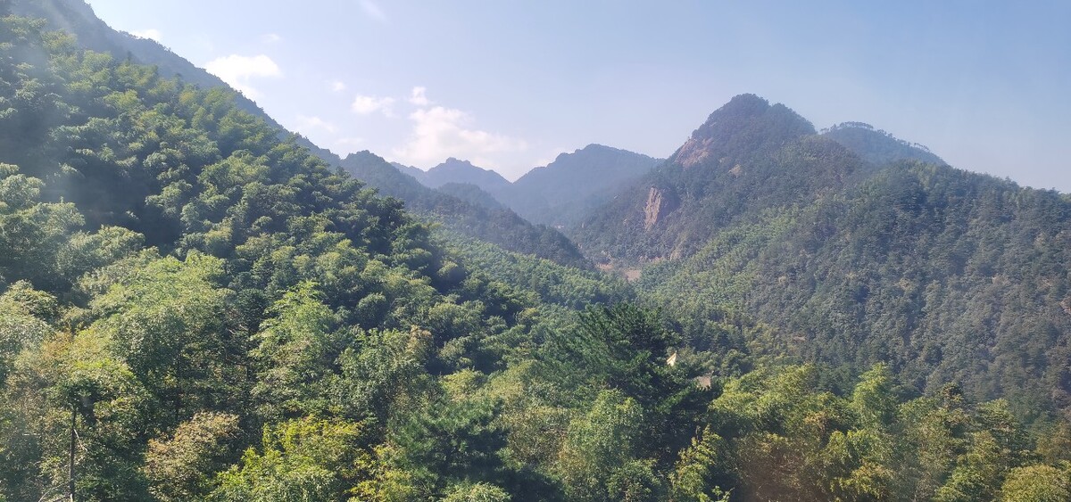 昔在九江上,遙望九華峰,天江掛綠水,秀出九芙蓉!九華山的風景還是相當不錯的!