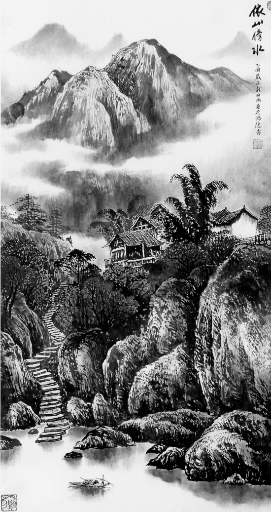 北京好友齊傳鱗做畫為著名新聞人俞柏鴻做畫為歌手華峰做畫為.